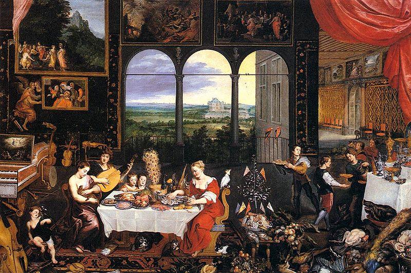 The Senses of Hearing Touch and Taste, Jan Brueghel The Elder
